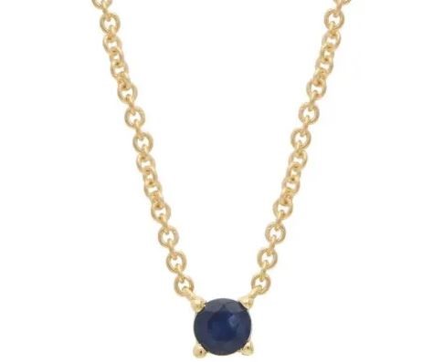 9K YELLOW GOLD SAPPHIRE CLAW NECKLACE 40-45cm