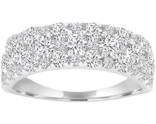 9K WHITE GOLD 2CT HI I1 DIAMOND RING