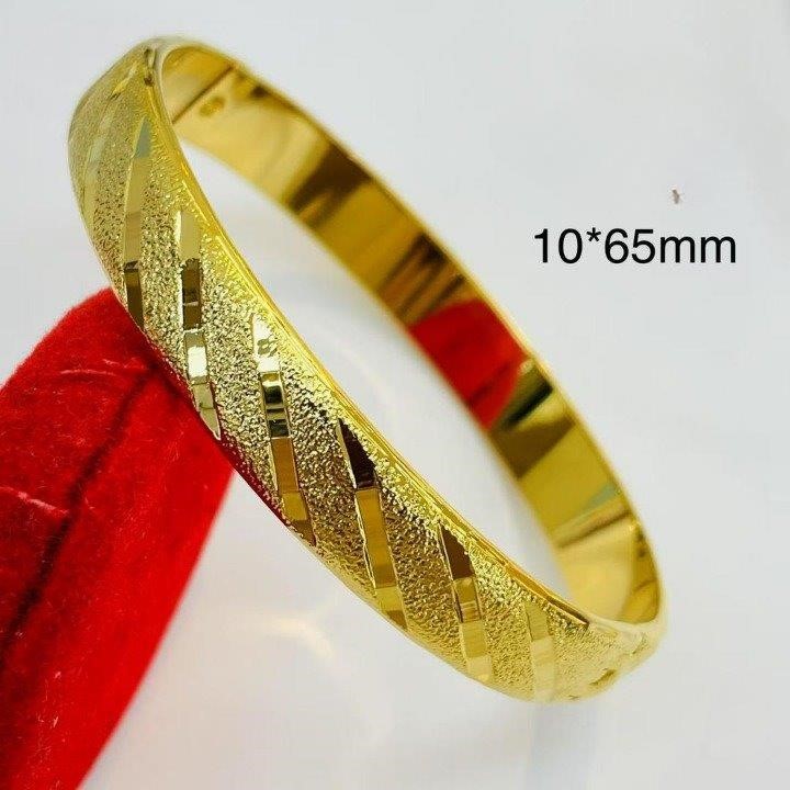 22KGoldFilled/Italy Stamped Yellow Bangle -10x65mm