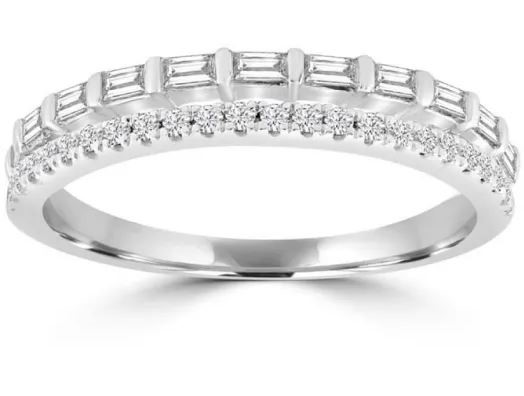 9K WHITE GOLD 0.33CT HI I1 DIAMOND RING