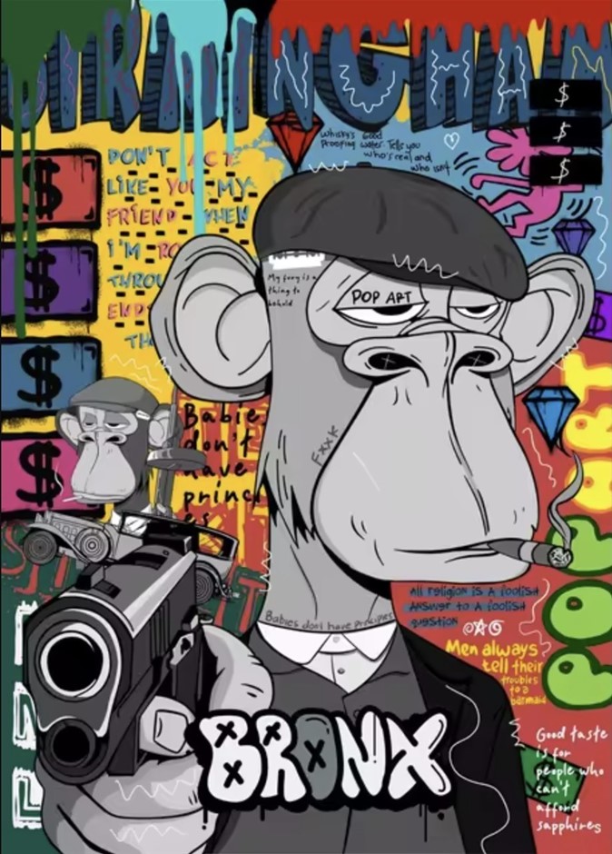 (After) NOAH GOLDBERG "Bronx Ape" CANVAS PRINT