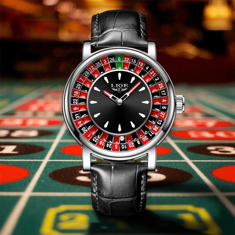 LIGE Cool High Rollers SS Quartz Watch Men Classic