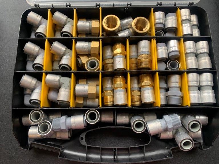 Large Quality Carry Case with Elbows, Tees and Joiners