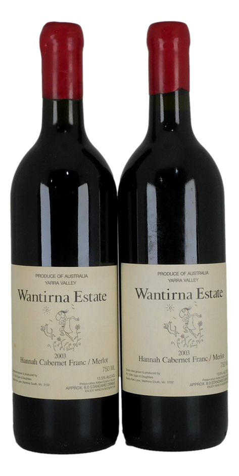 Wantirna Estate Hannah Cabernet Franc Merlot 2003 (2x 750mL), Yarra Valley