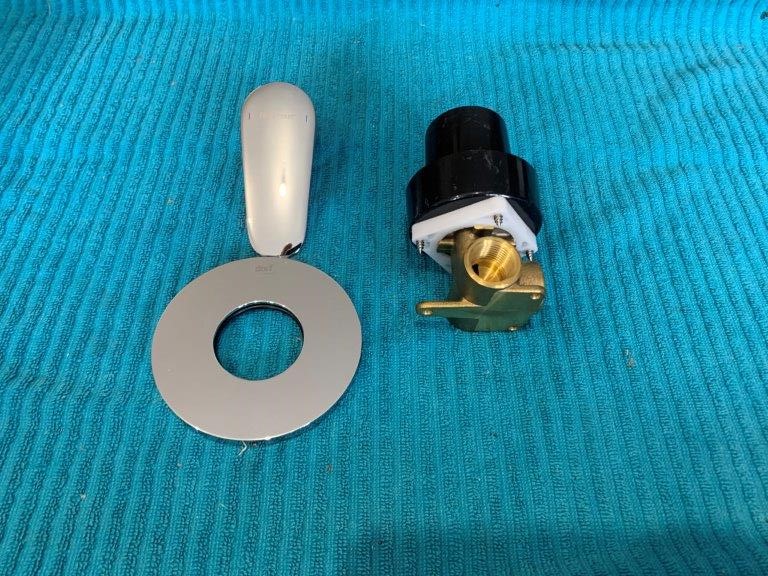 New in Box Dorf Epic Wall Flick Mixer Tap, Brass, Chrome Finish - Qty 1