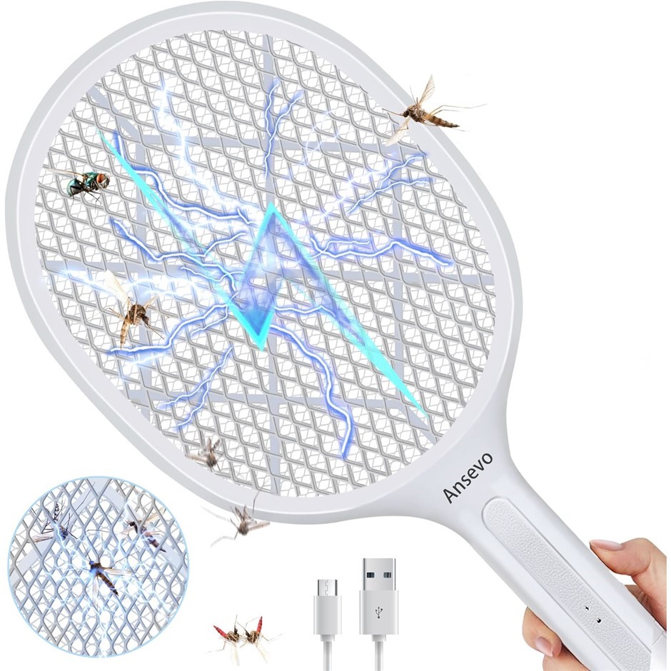 ANSEVO Electric Fly Swatter, 20-30 Day Battery Life.