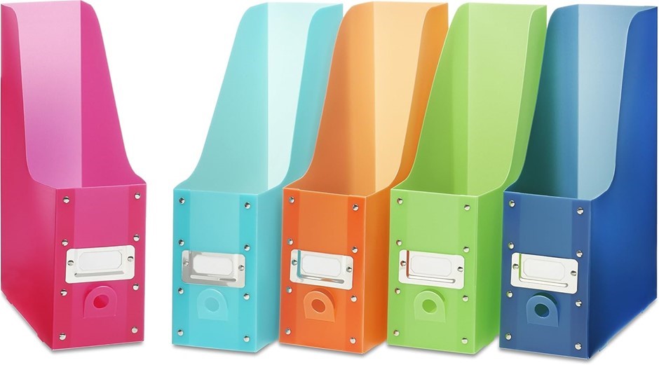 WHITMOR Plastic Magazine/Folder Organizers S/5