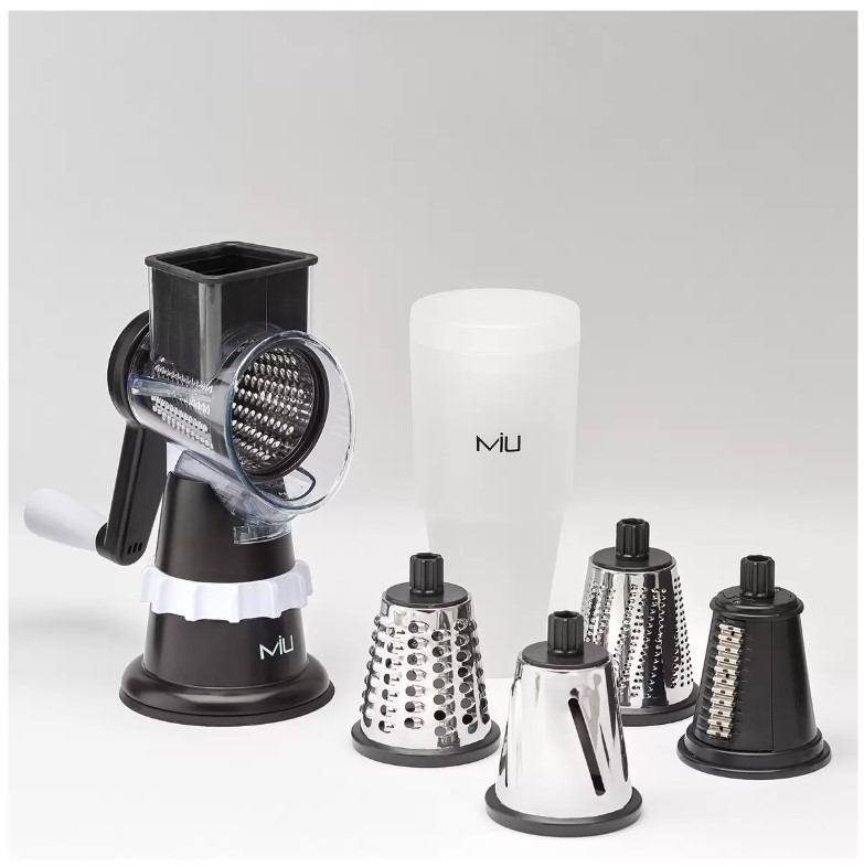 MIU Rotary Food Grater With 5 Replaceable Drums