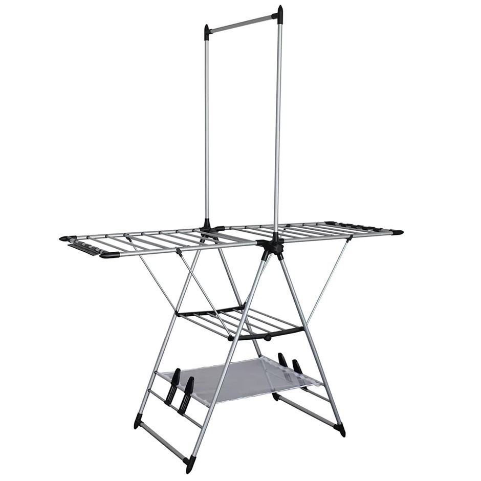 MESA Gullwing Deluxe Clothes Drying Rack With Mesh Shelf.