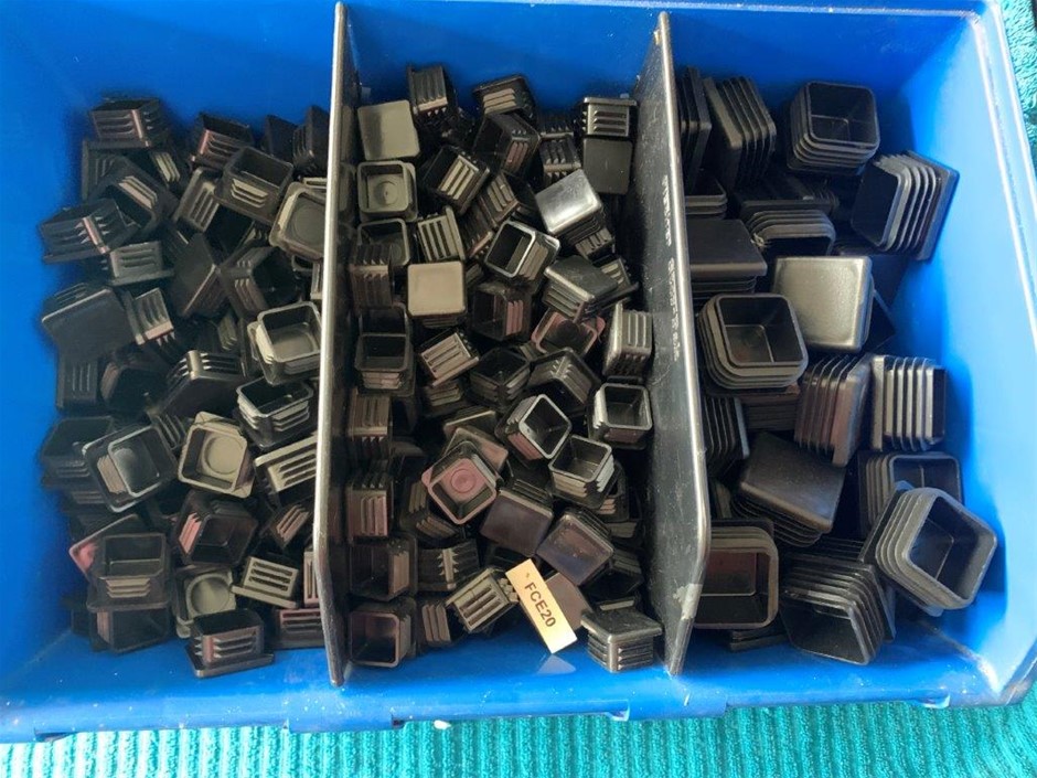 Large Quantity of Square End Caps, Black