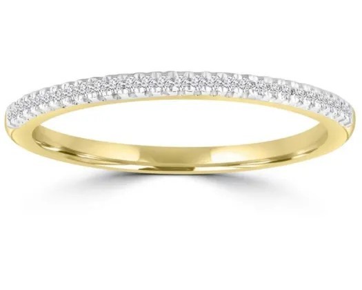 9K Yellow GOLD 0.08CT HI I1 DIAMOND RING