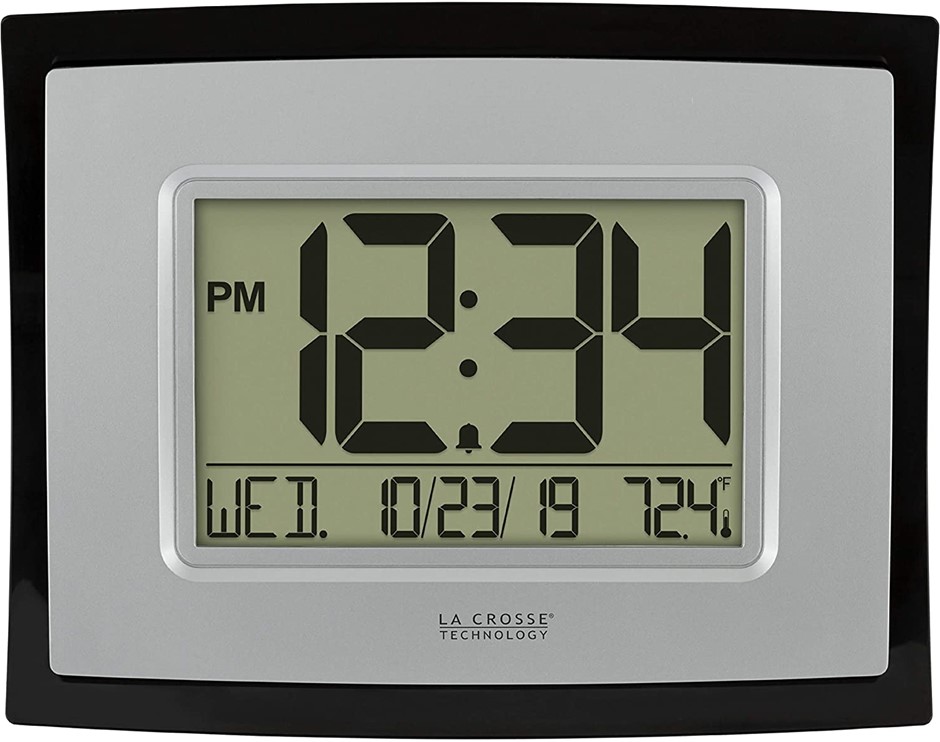 LA CROSSE Digital Wall Clock (WT-8002U).
