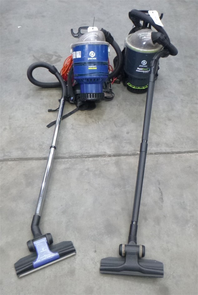Assorted PacVac BackPack Vacuum Cleaners, Qty Of 2