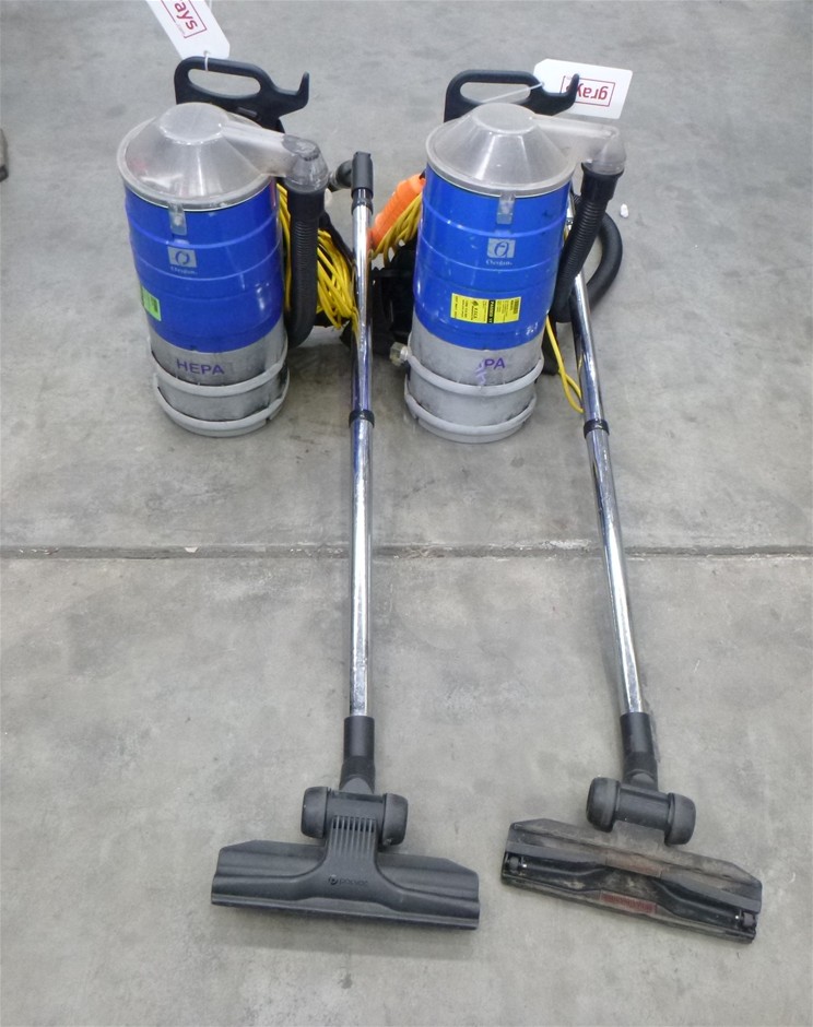 Qty 2 x Origin 150BV HEPA BE BackPack Vacuum Cleaners