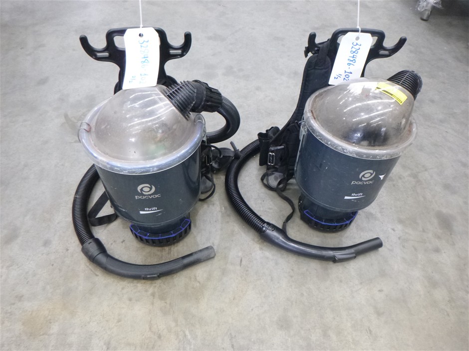 Qty 2 x PacVac Thrift BackPack Vacuum Cleaners