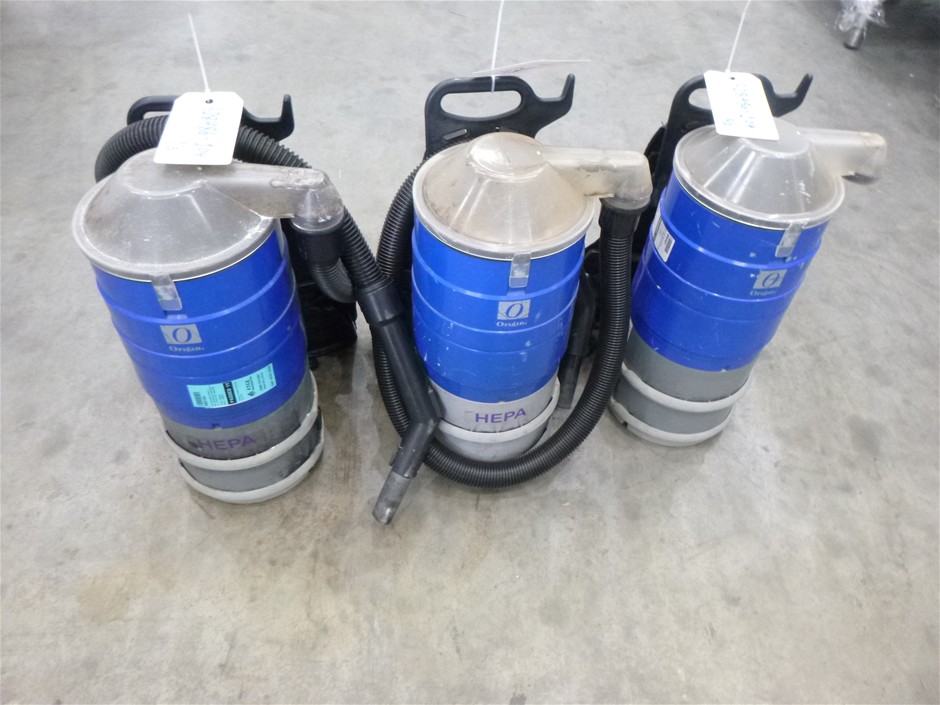 Qty 3 x Origin 150BV HEPA BE BackPack Vacuum Cleaners