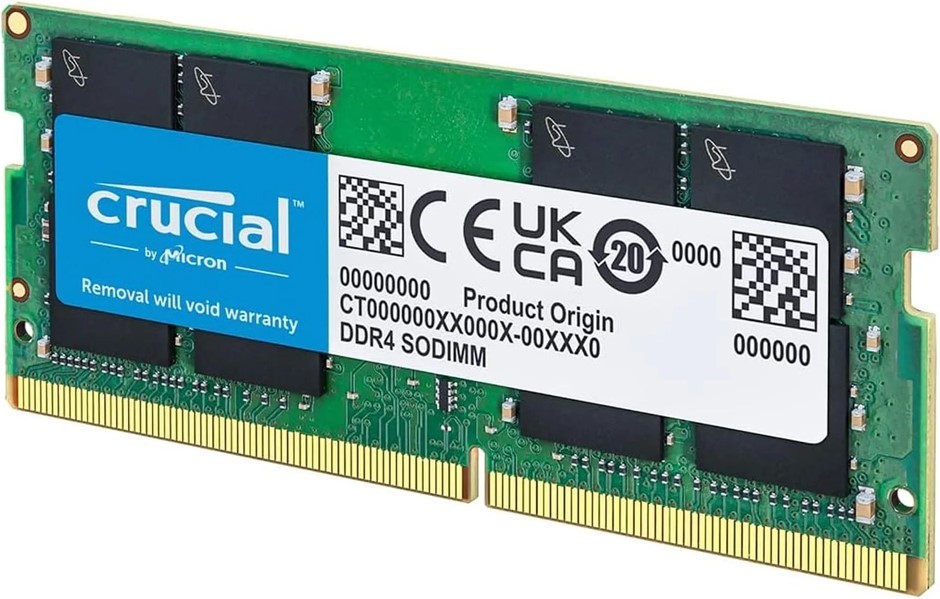 CRUCIAL DDR4 3200MHz CL22 Laptop Memory, 32GB. NB: Faulty. Important Not