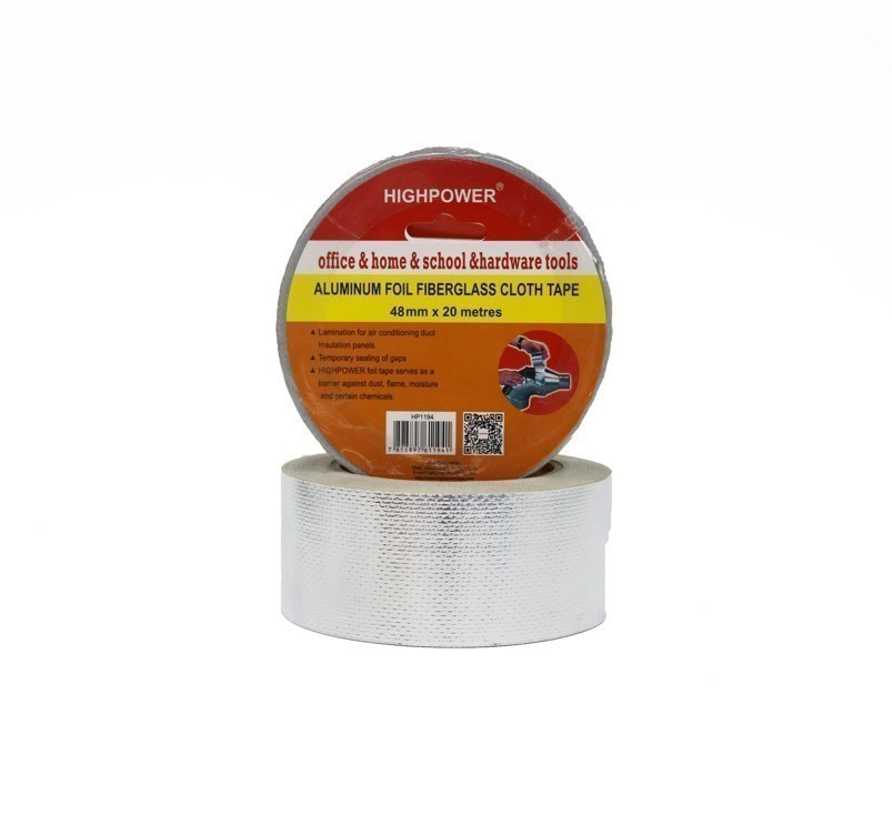 6 Rolls x HIGH POWER Aluminum Foil Fiberglass Cloth Tapes, 48mm x 20M.