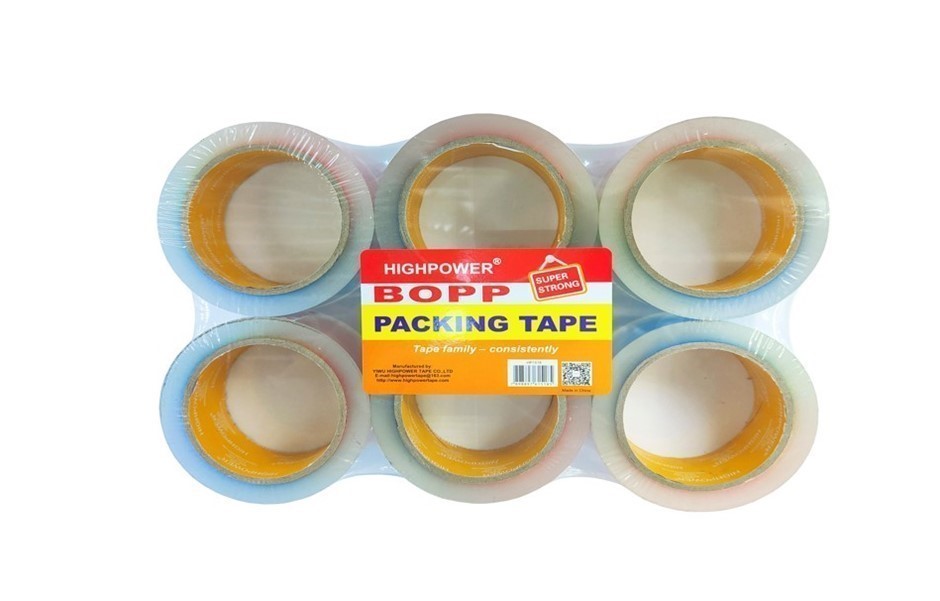 6 Rolls x HIGH POWER Crytal Clear Packing Tapes, 48mm x 75M.