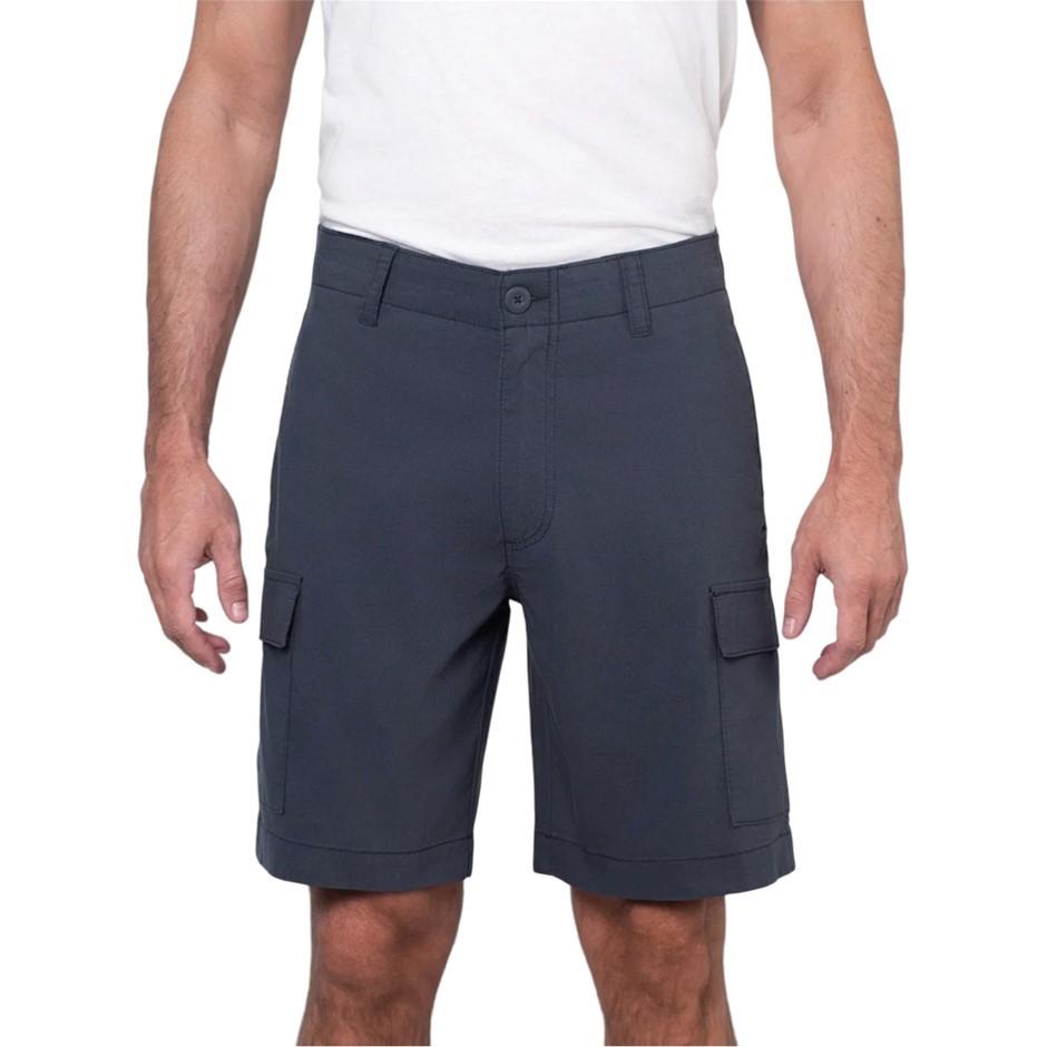 WEARFIRST Men's Stretch Cargo Shorts, Size 34, 72% Cotton, Blue. Buyers No