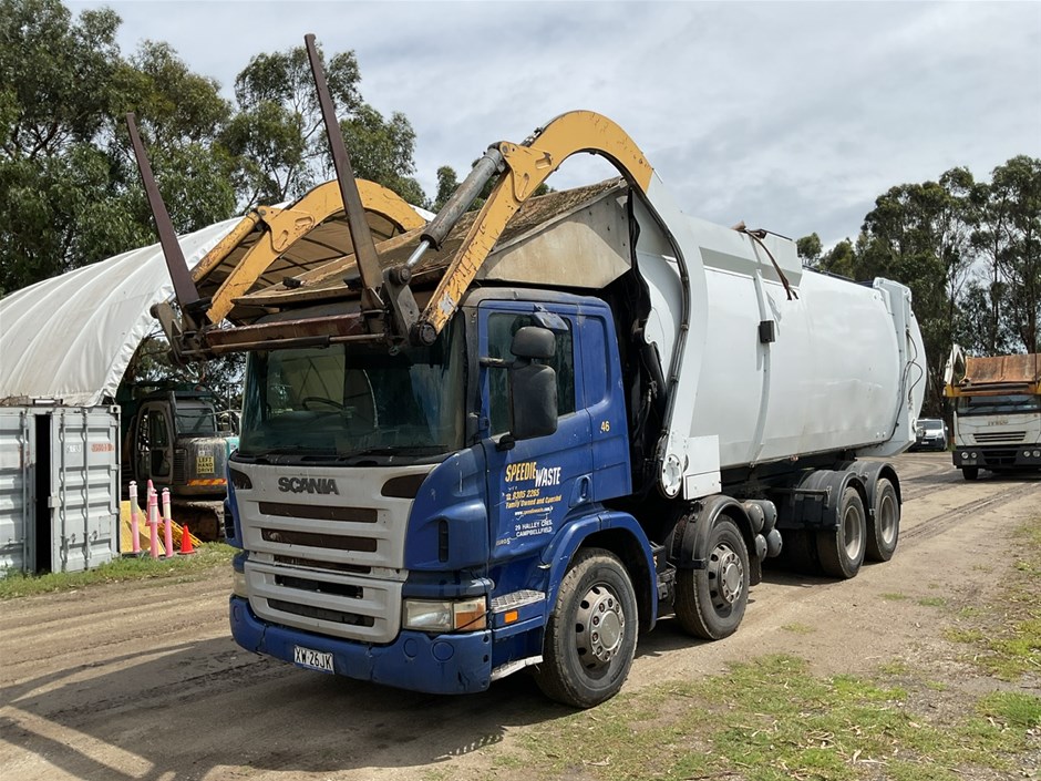 2011 Scania P 8 x 4 Front Loader Garbage Truck