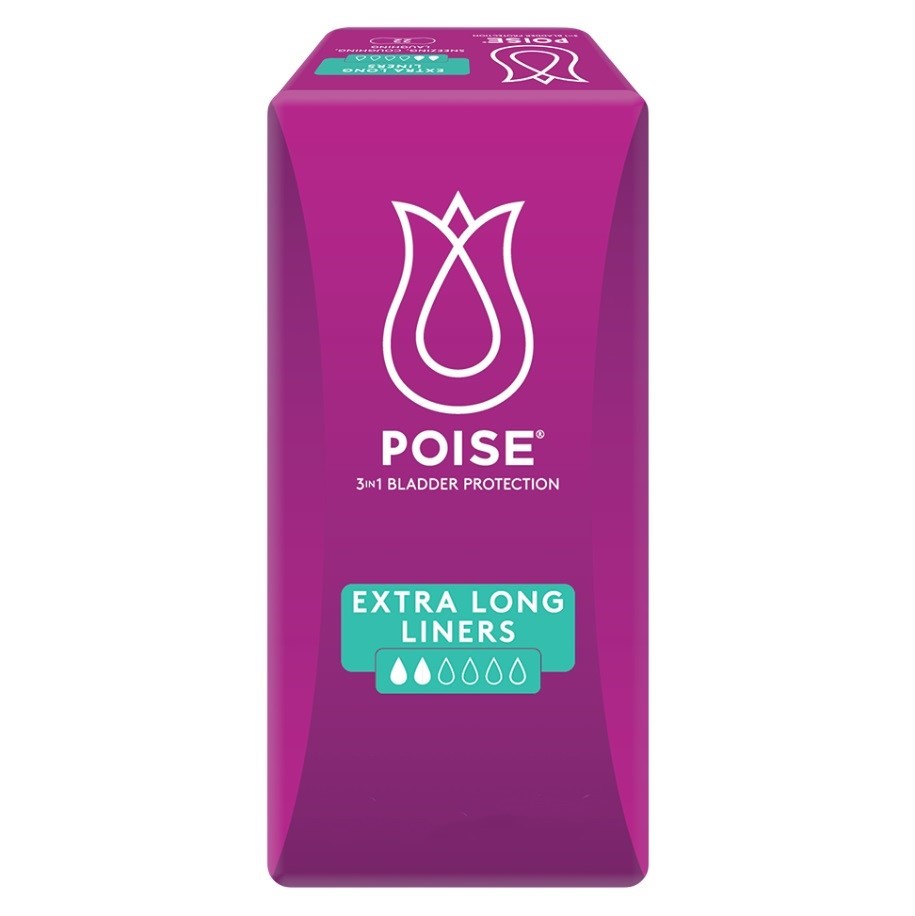 6 x Pack of 20pc POISE Extra Long Liners.