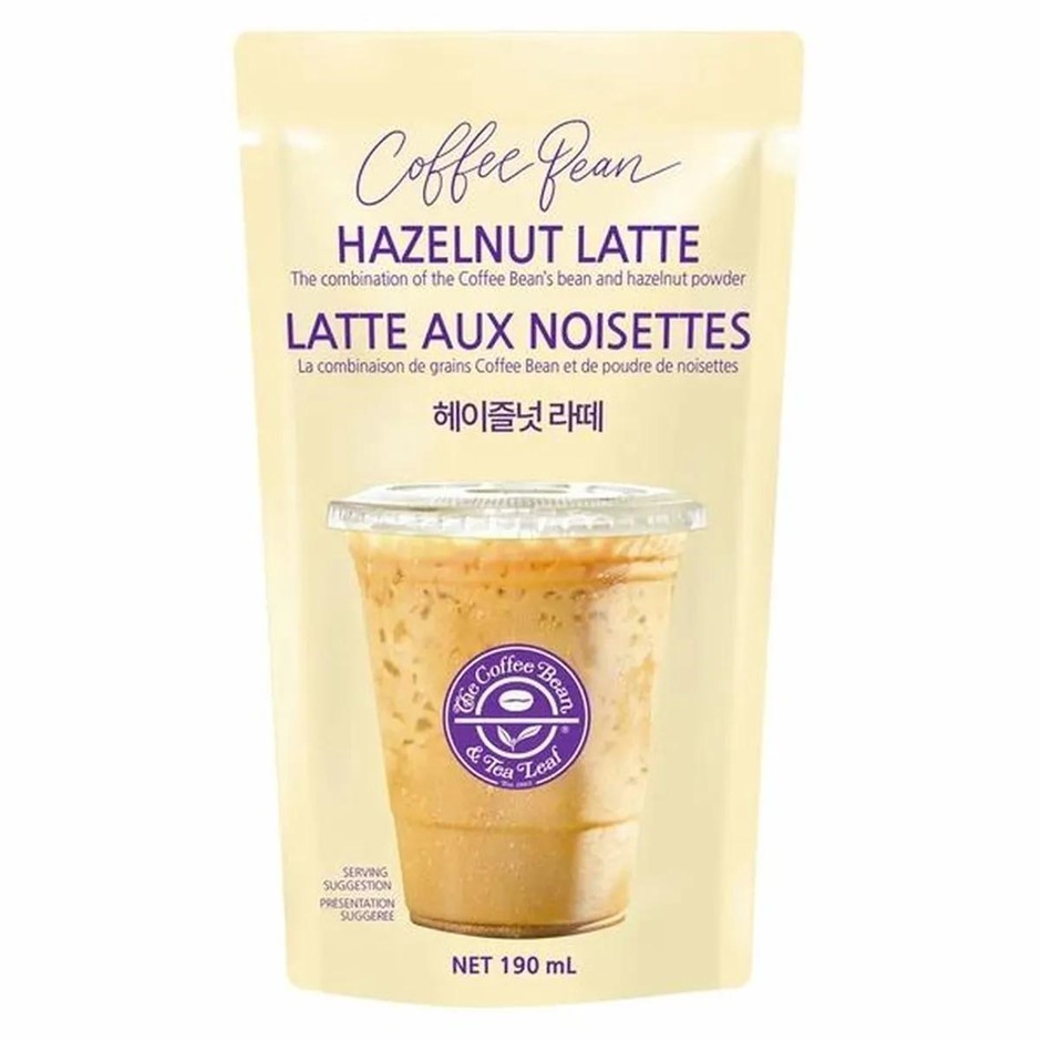 16 x COFFEE BEAN Hazelnut Latte Pouches, 190ml.