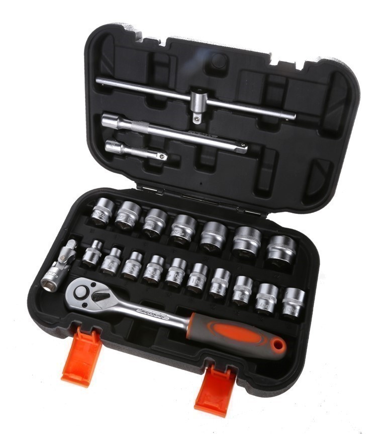 STHOR 22pc Metric Socket 3/8ins Drive, Contents: Socket 6 to 16mm (L=28mm)