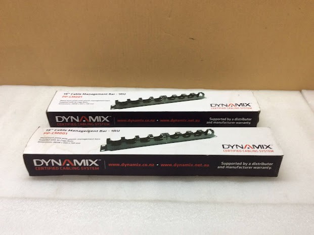 Dynamix PP-CM001 19" Cable Management Bars 1RU New w/box (Lot of 2)