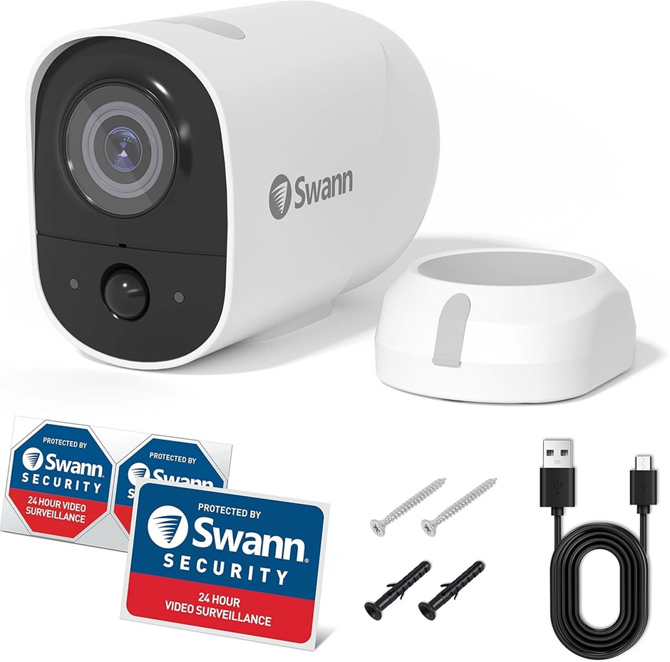 SWANN Camera -1080p HD Wi-Fi Spotlight Security Camera with 16GB Storage, I
