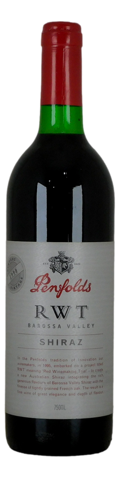 Penfolds `RWT` Shiraz 1998 (1 x 750mL) Barossa Valley, SA.