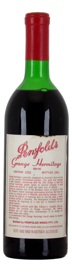 Penfolds Bin 95 Grange Hermitage 1982 (1x 750mL), SA.