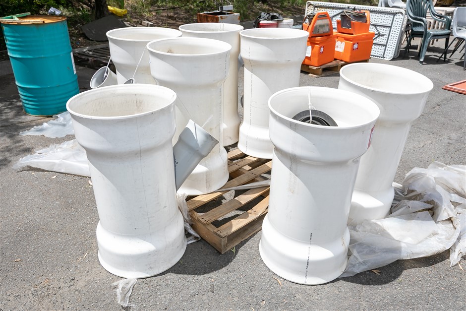 8x Large Poly Pipe Fittings