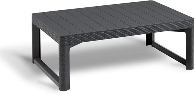 KETER Lyon Adjustable Table, 116 cm x 71.5 cm x 66 cm Size, Graphite.