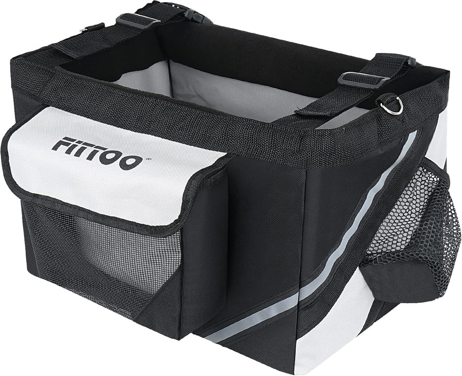 FITTOO 3-in-1 Bike Basket, Multi-Purpose Bike Bicycle Pet Basket, Shopping,