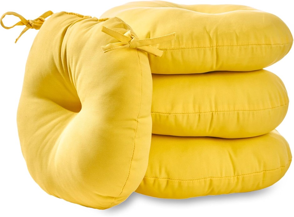 GREENDALE HOME FASHIONS Bistro Seat Cushion, 4pk, Sunburst. NB: Slightly Da