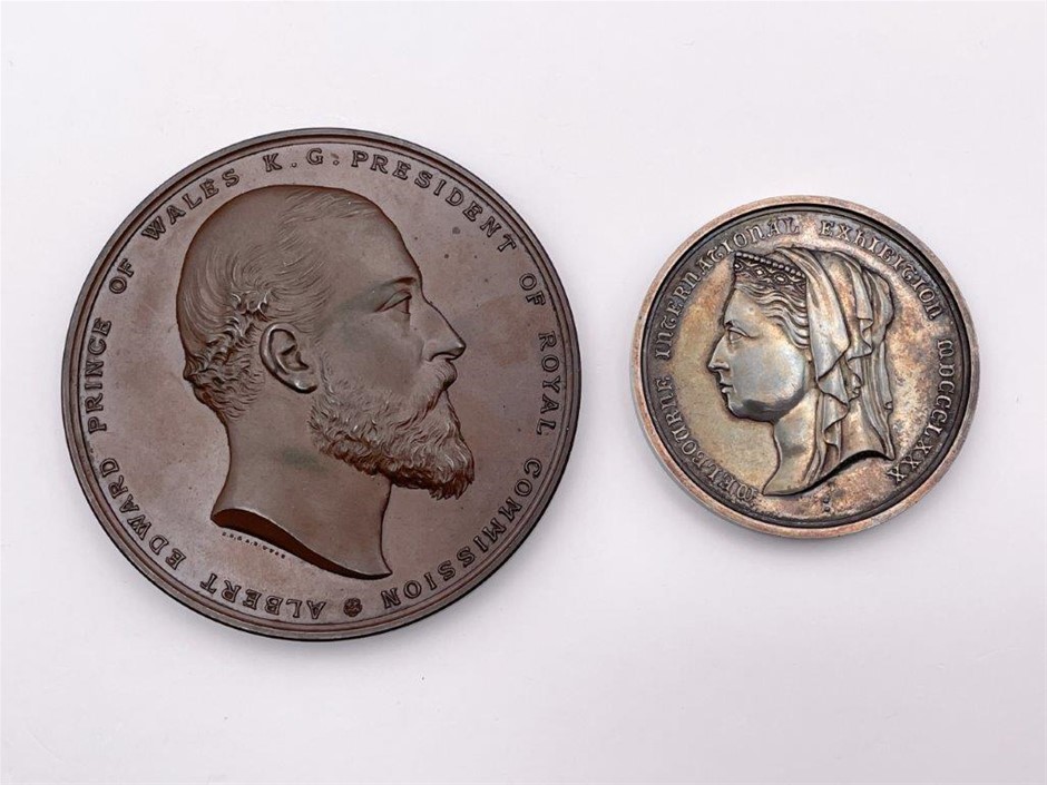 2 x AU International Exhibitions Medallions