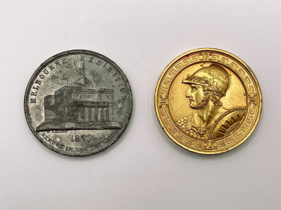 2 x AU Victorian Exhibition/School Medals, C1854-1875