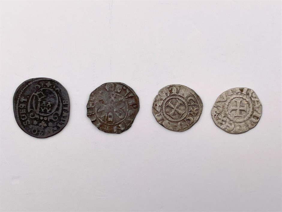 4 x Asstd France billon and German Pfennig coins and C:1218-1770