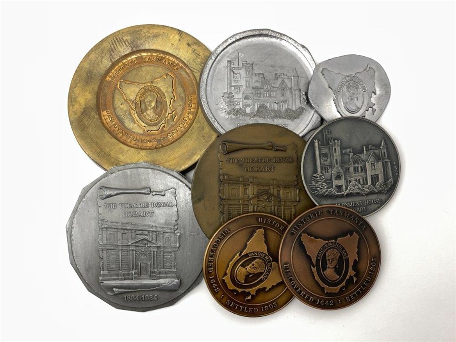 8 x Asst Tasmania government house, theatre restoration Medals