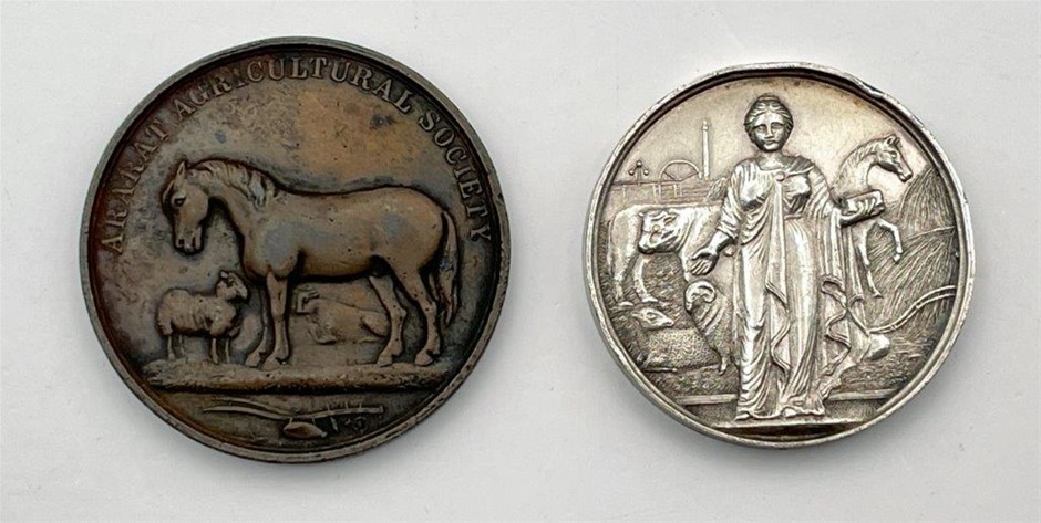 2 x AU Agricultural Society Medals, C:1884-1877