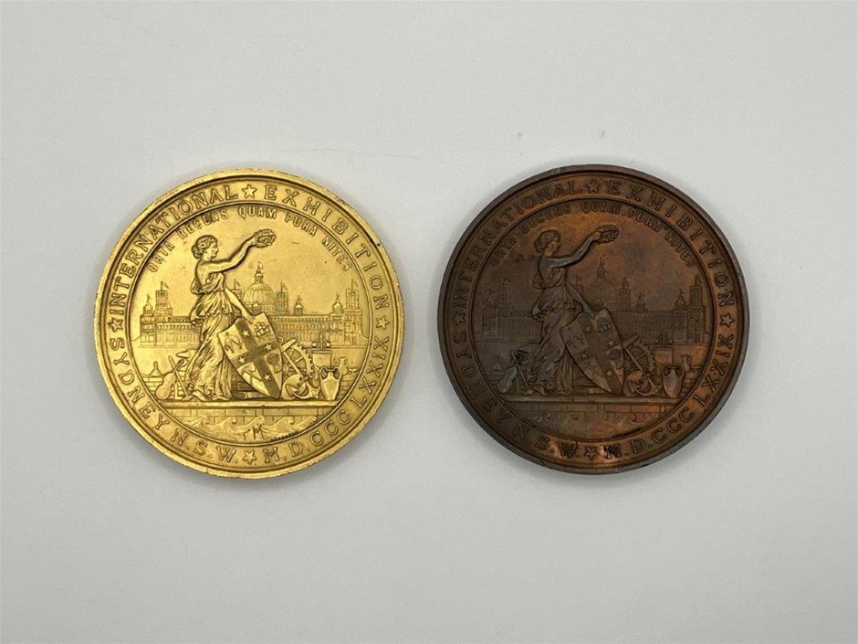2 x 1879 Sydney International Exhibition Medals
