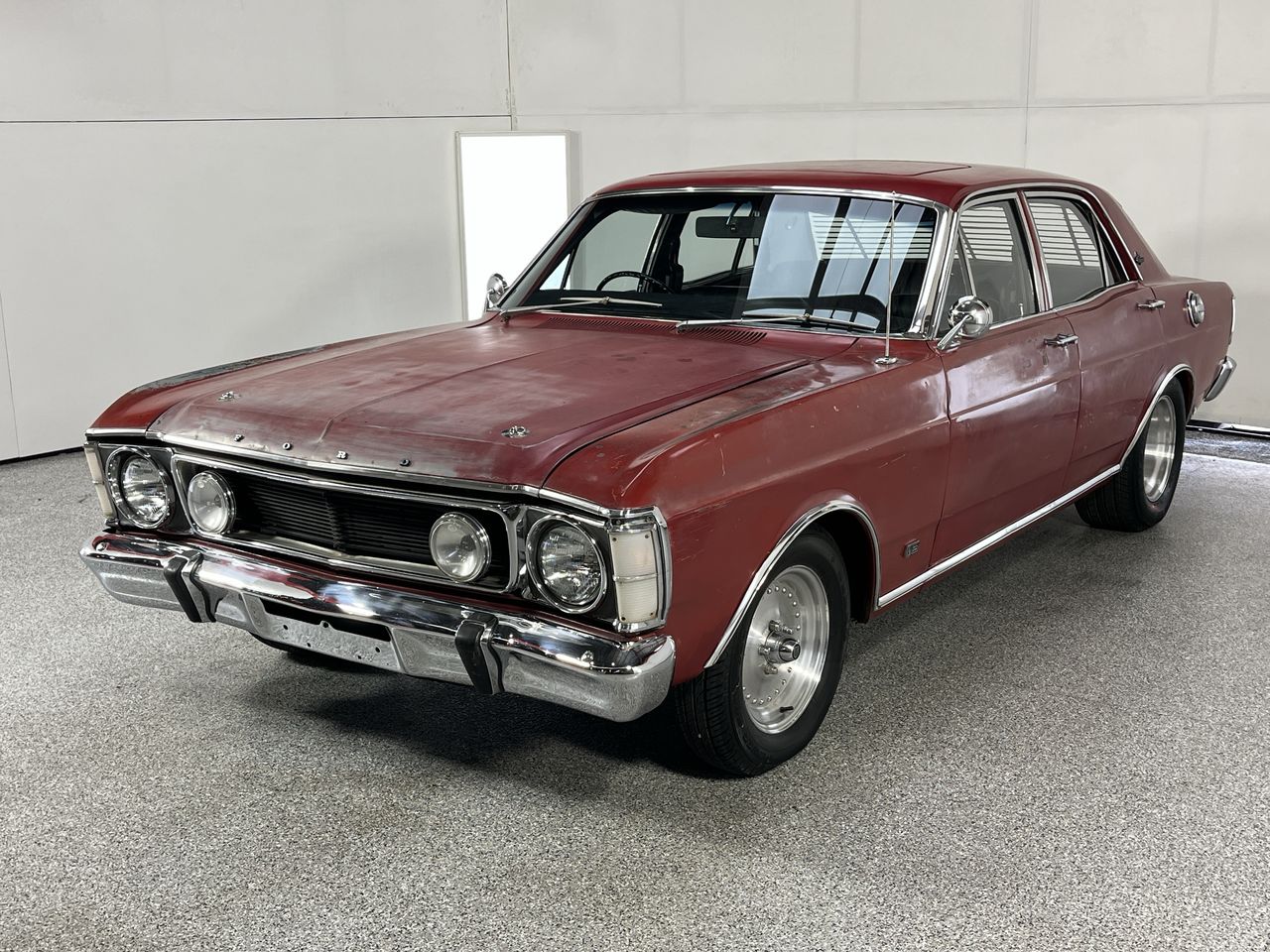 1970 XW Fairmont, Factory 302 V8, Candy Apple Red Manual (Turbo)