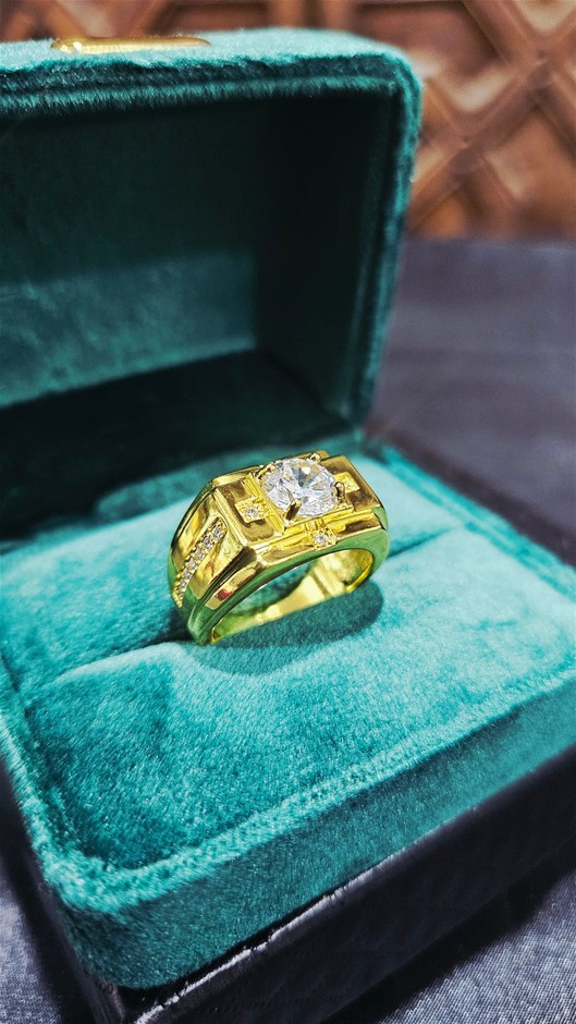 1.0ct GRA Moissanite White Brilliant Cut Ring - 7US