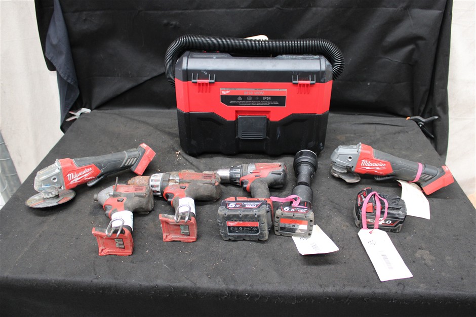 Assorted Milwaukee Power Tools and Vacuum