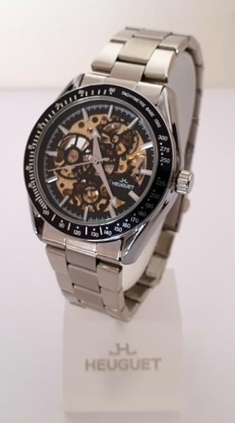 <p>HEUGUET 'Mark 1' Men's Automatic Openworked Watch</p>
