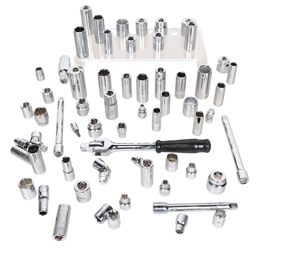 61 x Assorted SIDCHROME 3/8" Drive Sockets and Accessories, Metric and Impe
