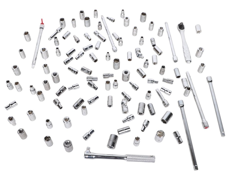 107 x Mixed SIDCHROME Sockets and Accessories, Metric and Imperial.