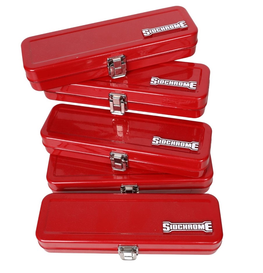 5 x SIDCHROME Metal Cases  230mm x 65mm.