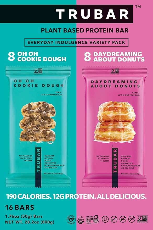 3 x TRUBAR 16pk Plant Based Protein Bars. NB: Best before Jan 2027. Damage